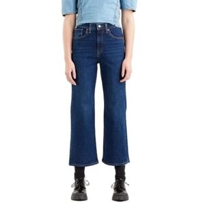 Levi’s High Waisted Crop Flare Jeans Women’s W28 L27 Blue Denim Retro Boho
